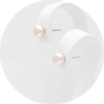 Ασημένια σκουλαρίκια με μαργαριτάρια 6.50mm